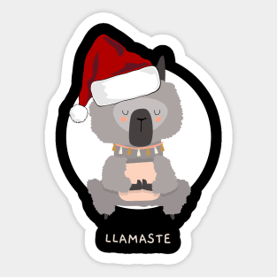 Fa la la llamaste llama funny christmas llama design Sticker